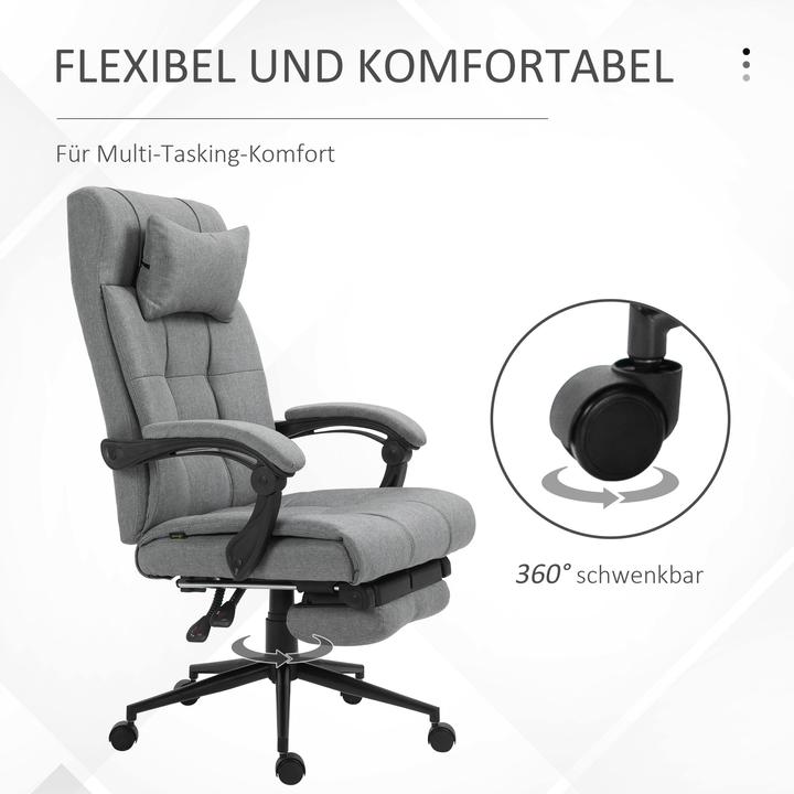 Image du produit Vinsetto Chaise de bureau Réglable en hauteur avec repose-pieds
