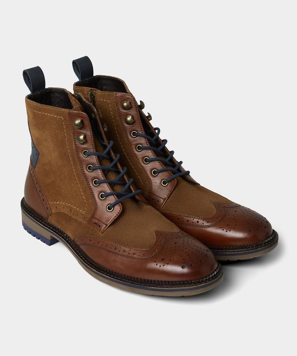 Image du produit Joe Browns Bottes de cheville en daim et cuir mélangés Tan Brogue (41)