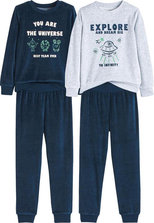 Produktbild La Redoute Collections 2er-Pack Pyjamas aus Samt (94)