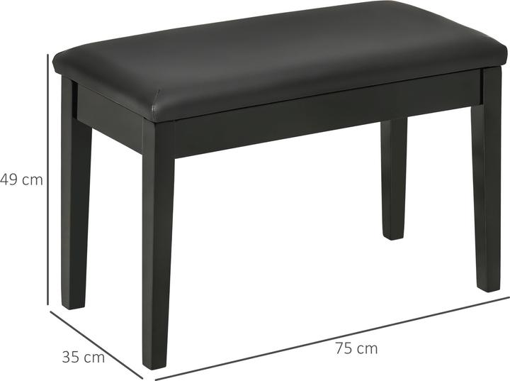 Image du produit Homcom Banc de piano avec espace de rangement (Chaise de musicien)