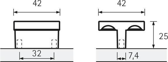 Actual product image Hettich furniture knobs