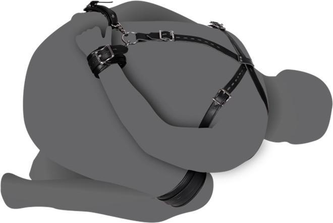 Actual product image Ouch! Body Harness with Thigh and Hand Cuffs