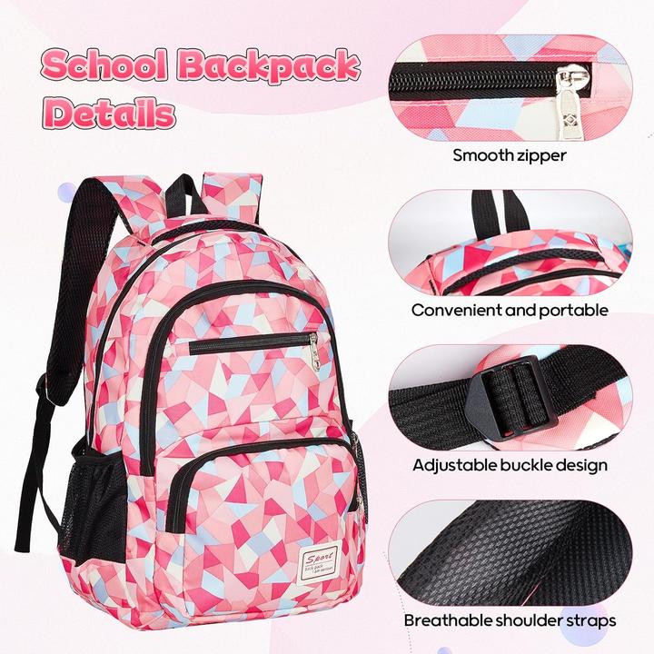 Actual product image Yarmiene 3-teiliges Schulrucksack-Set mit Lunchtasche und Federmäppchen