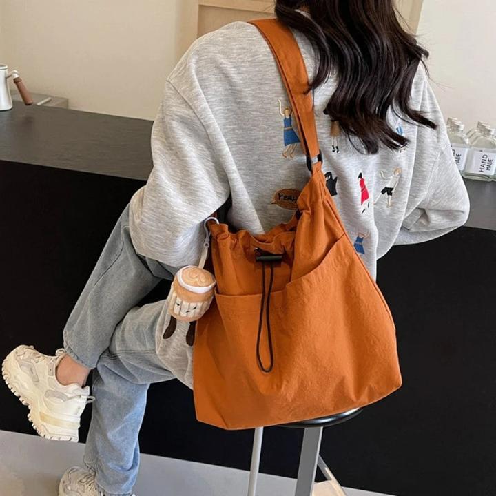 Immagine prodotto Only-Bags.Store Borsa a tracolla in nylon Borsa leggera Borsa Tote pendolare di grande capacità Borsa a tracolla