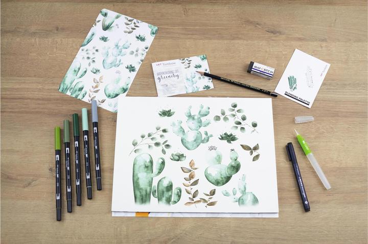 Produktbild Tombow Watercoloring-Set Greenery (Grün, 5 x)