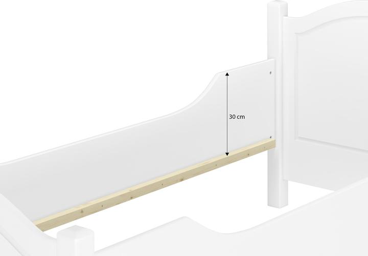 Produktbild Erst-Holz Seniorenbett extra hoch waschweiss 90x200 Massivholz 60.40-09 W oR (90 x 200 cm)