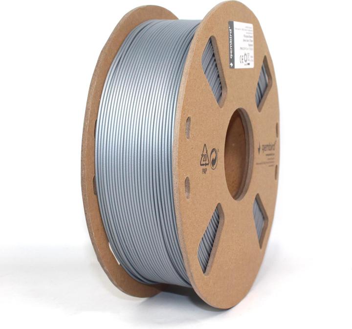 Image du produit Gembird Cassette de filament PLA bobine étroite (PLA, 1.75 mm, 1000 g, Argent)