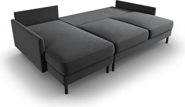 Actual product image Micadoni Velvet Left Corner Sofa With Bed Function And Box, "Scott", 5 Seats, 212x142x87Made in Europe (Corner sofa)