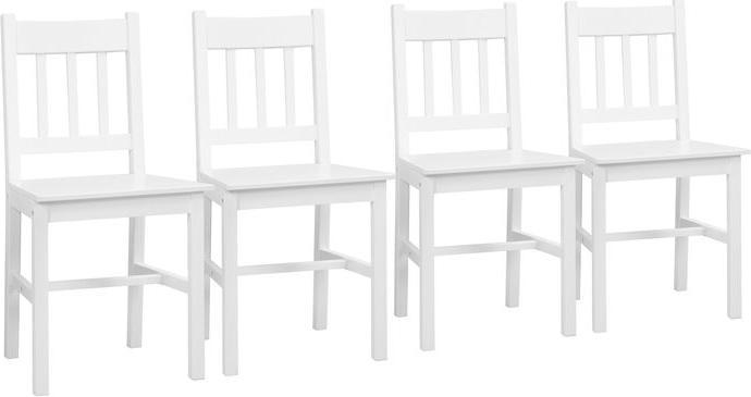 Produktbild Swisshandel24 Esszimmerstuhl 4er Set, Kiefer, Weiss