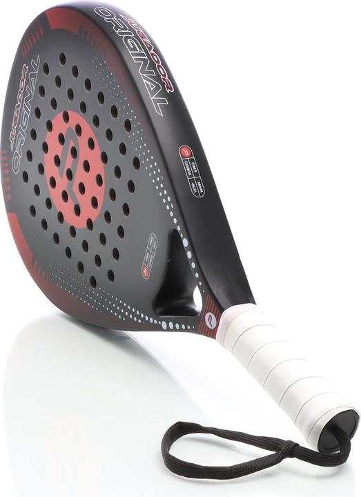 Actual product image Luxtri Padel Racket Jugador Teardrop Shape Black Red 360g Fibreglass EVA Padel Tennis