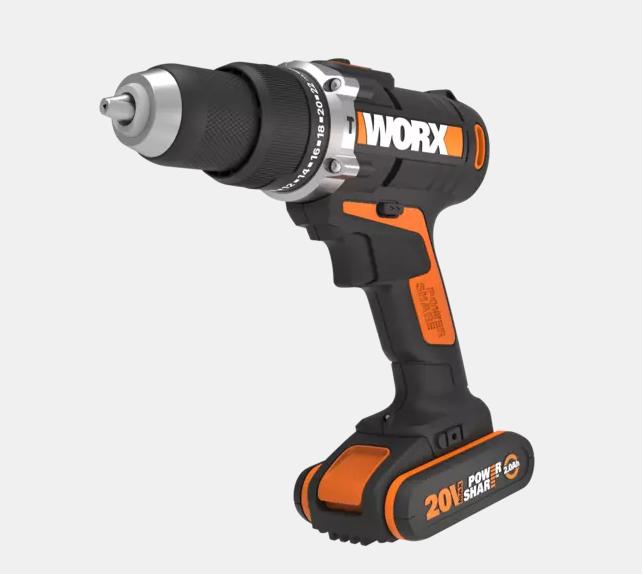 Image du produit Worx Kit perceuse-visseuse à percussion 20V WX372 (Fonctionnement sur batterie)