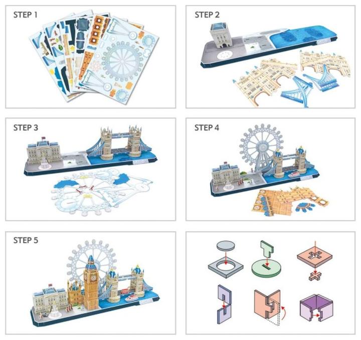 Actual product image Cubicfun CUBIC FUN London (107 pieces)