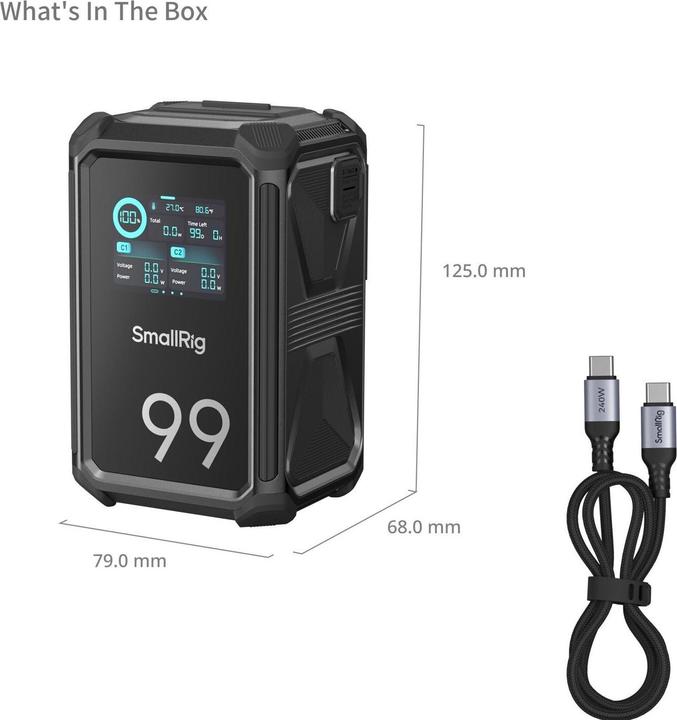 Actual product image SmallRig Videokamera-Akku X-Touch Smart Triple-Proof V-Mount X99 (Camera battery)