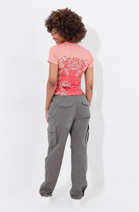 Actual product image Joe Browns Floral Print Rouched Jersey Top