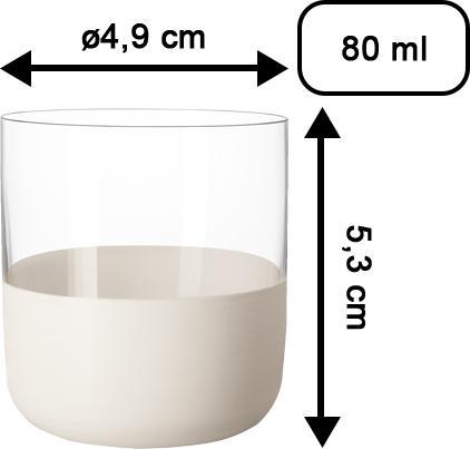 Image du produit Villeroy & Boch Verre à liqueur, set de 4 pièces Manufacture Rock blanc (0.80 dl, 4 x, Verre à fusil)