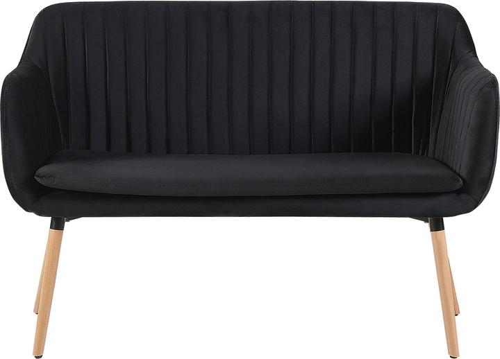Produktbild Beliani 2-Sitzer Sofa Samtstoff schwarz TABY (2-Sitzer)