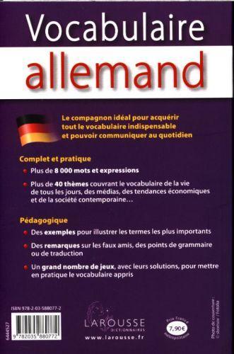 Produktbild Vocabulaire allemand (Collectif, Französisch)