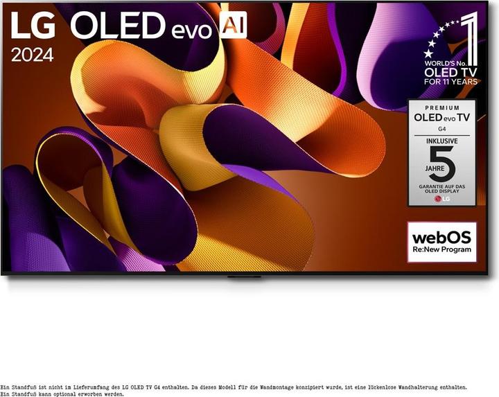 Immagine prodotto LG TV OLED65G48LW 4K OLED evo (2024) Gallery Design 164 cm (65) (65", G4, OLED, 4K, 2024)