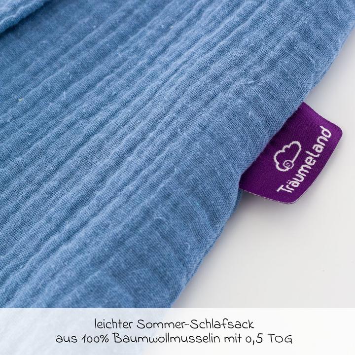 Produktbild Träumeland Sommerschlafsack Liebmich Baumwollmusselin (70 cm, 0.5 TOG, Sommer)