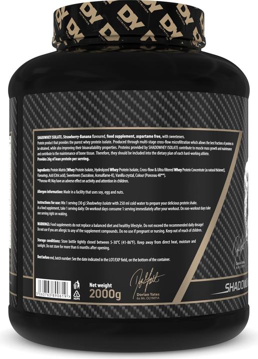 Actual product image DY Nutrition Shadowhey Isolate (Strawberry Banana, 1 pcs., 2400 g)