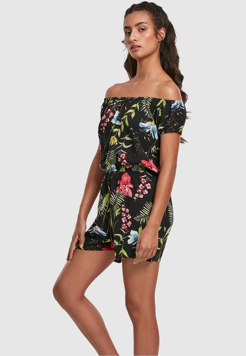 Actual product image Urban Classics Ladies AOP Off Shoulder Short Jumpsuit (4XL)