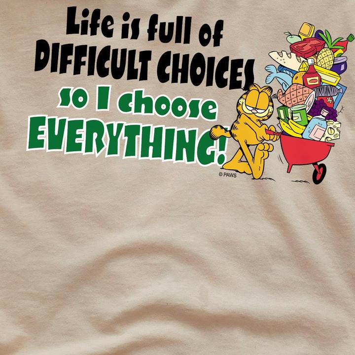 Immagine prodotto Garfield Difficult Choices Maglietta Uomo (XL)