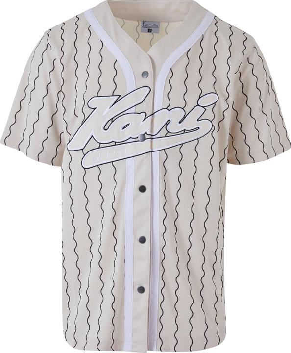 Karl Kani KM233-014-1 KK Varsity Ziczac Pinstripe Baseball Shirt