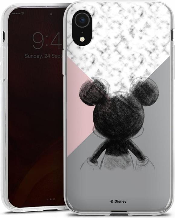Produktbild DeinDesign Silikon Hülle für Apple iPhone Xr Handyhülle Case Smartphone Schutzhülle Disney Marmor Mickey (Apple iPhone XR)