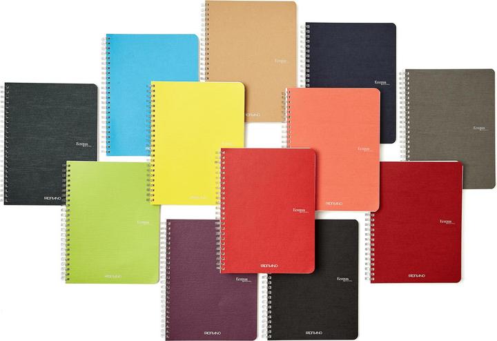 Actual product image Fabriano Notebook EcoQua spiral bound squared Nero (A4, Checked, Soft cover)
