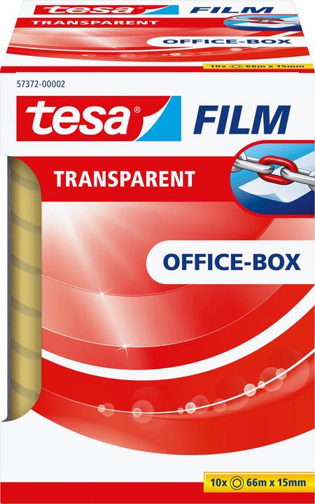 Produktbild tesa 10x tesafilm TRANSPARENT - mit starker Haftung - alterungsbeständig und reissfest (15 mm)