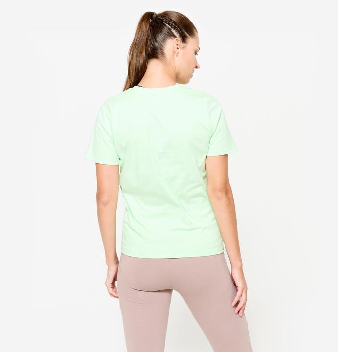 Image du produit Domyos T-shirt col V fitness en coton femme, vert sorbet (XXL)