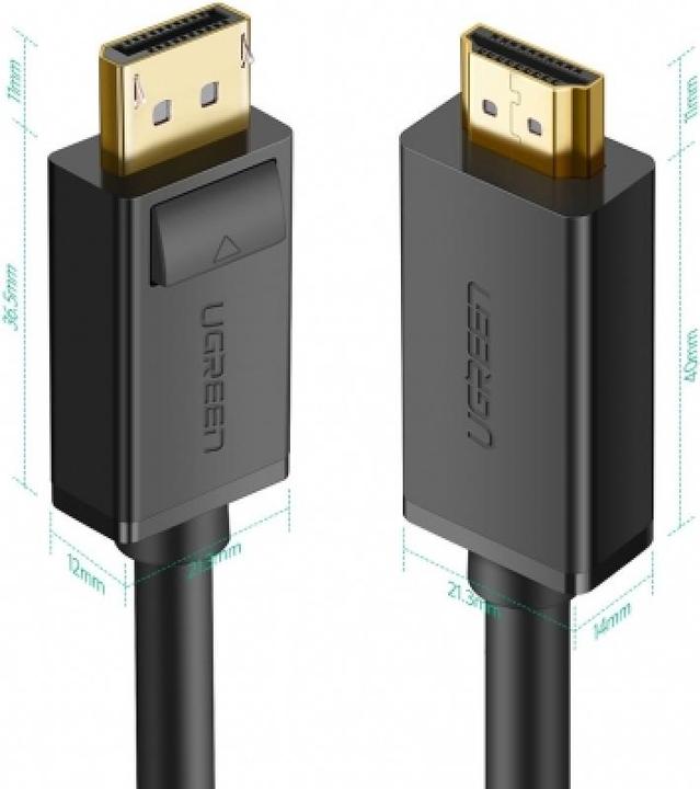 Produktbild Ugreen DisplayPort – HDMI (5 m, DisplayPort, HDMI)