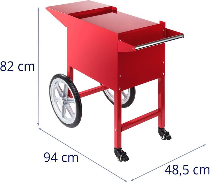 Immagine prodotto Royal Catering Popcornwagen Popcornmaschine Rcpw 16E Popcorntrolley Stahlblech 37X51 cm