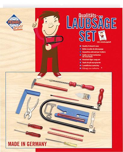 Produktbild Magni Pebaro 925P Laubsäge-Set im Tragegriff-Karton, 21 Teile, praktische Kofferverpackung, komplettes Set