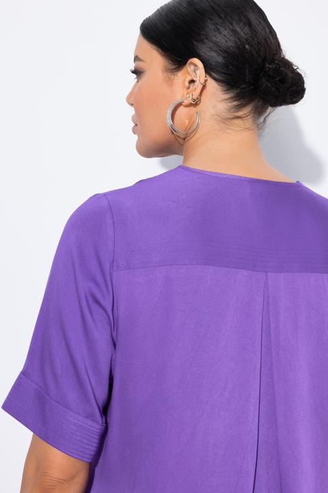 Produktbild Ulla Popken Shirtbluse, Steppeinsatz, A-Linie, Halbarm (46, 48)