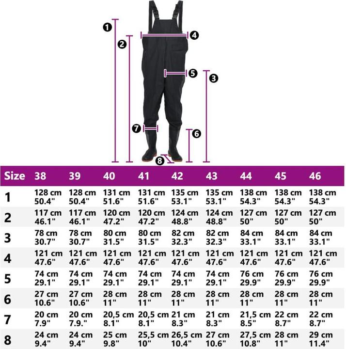 Actual product image VidaXL Waders with boots (42)