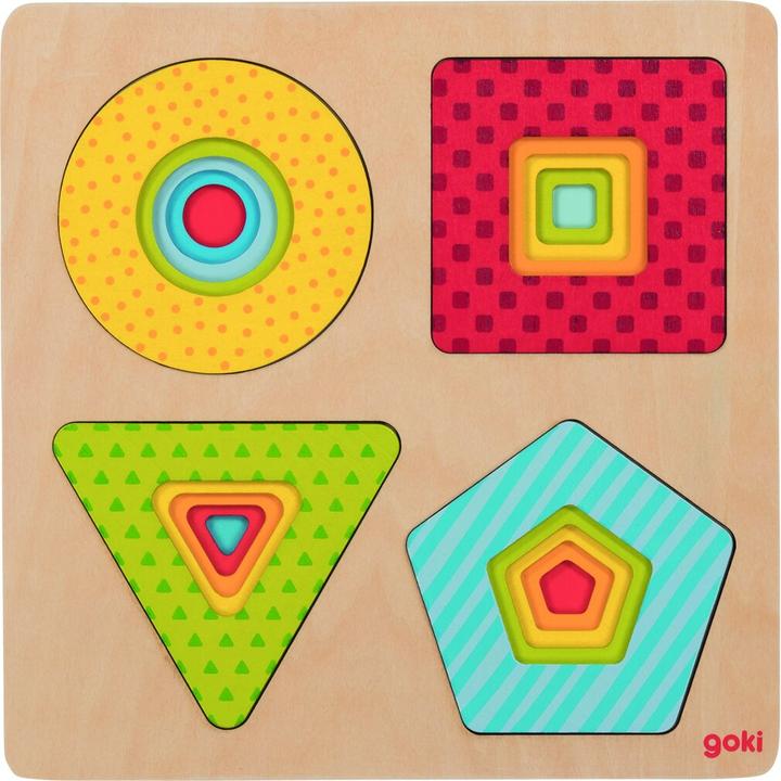 Actual product image Goki Layer puzzle shapes (16 pieces)