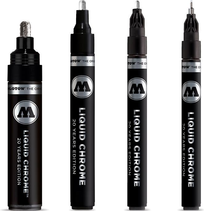 Molotow Set di marcatori per cromo liquido 4 pezzi