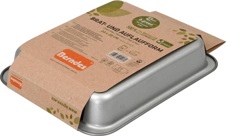 Produktbild Berndes Auflaufform Alu Recycled Induction 24 x 20cm, Eckig, Silber