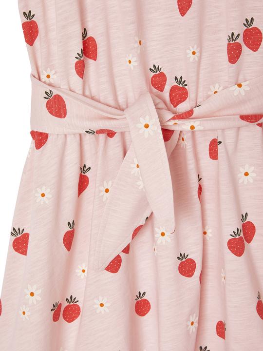Vertbaudet Mädchen Volantkleid mit Erdbeeren