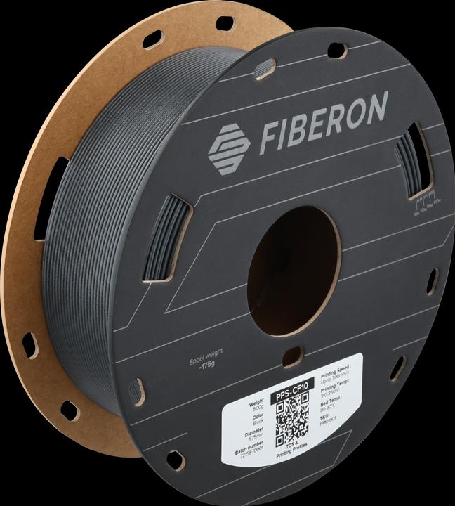 Actual product image Polymaker Fiberon™ PPS-CF10 (PP, 1.75 mm, 500 g, Black)