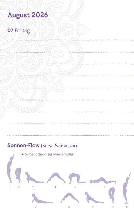 Actual product image Yoga Calendar 2026 - Pocket calendar with mantras, meditations, affirmations and background stories. (German)