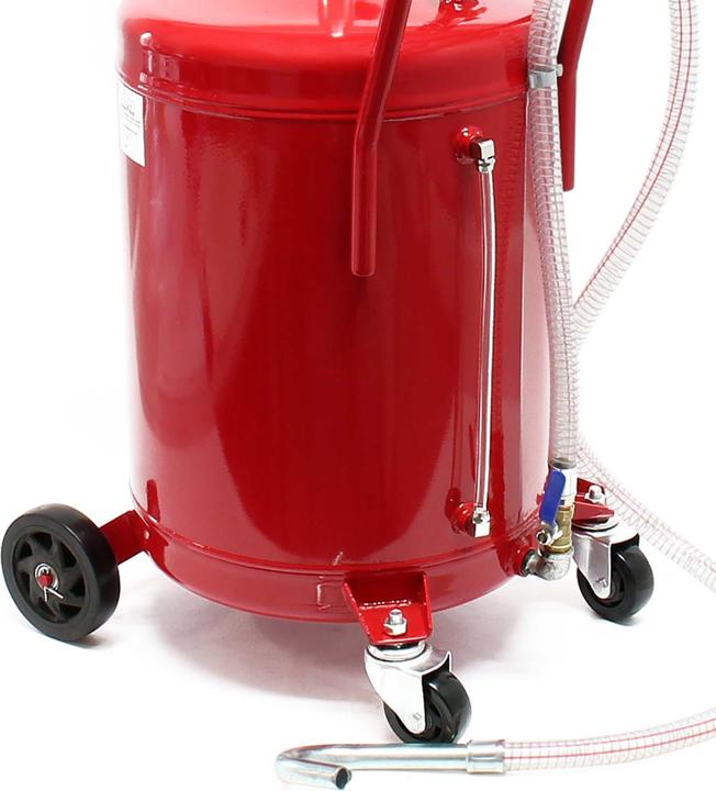 Produktbild Wiltec Ölauffanggerät 68l Altöl Ölauffangwagen 98-157cm mobil Ölauffangrollwagen