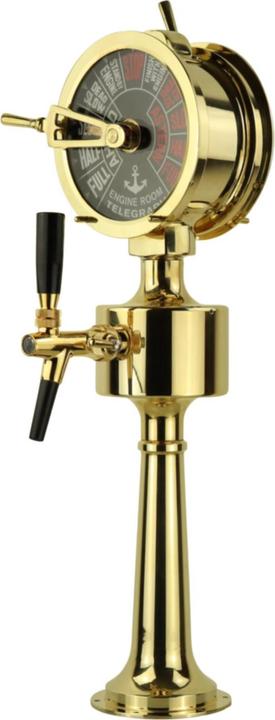 Actual product image Ich-zapfe Schanksäule - modell Maschinentelegraph, aus poliertem Messing, 1 leitig