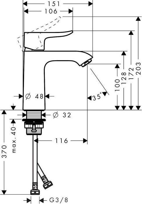 Actual product image hansgrohe Metris chrome