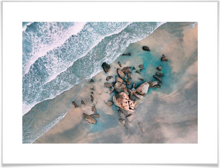 Image du produit Trenddeko La vue d'en haut : des pierres sur la plage (40 x 30 cm)