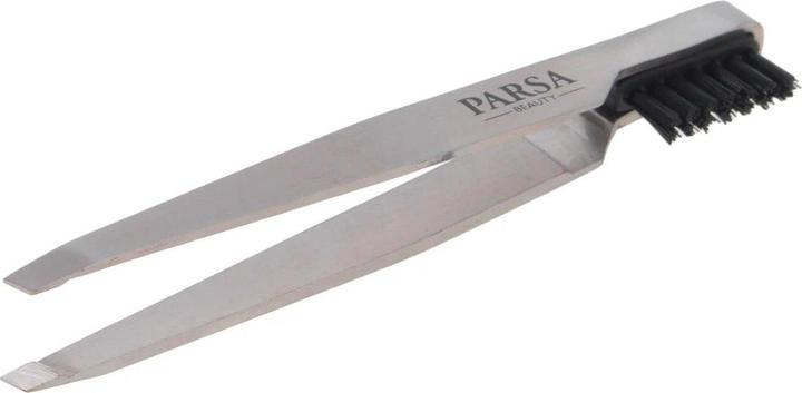 Immagine prodotto Parsa Beauty Pinzetta Parsa 2in1 con pennello per sopracciglia, argento