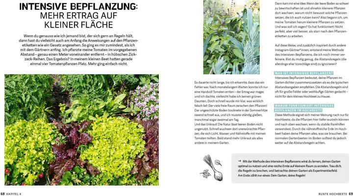Produktbild Bunte Beete - Einfach gärtnern mit intensiver Bepflanzung in Hochbeet und Freiland (Deutsch, Saskia Voigt, 2025)