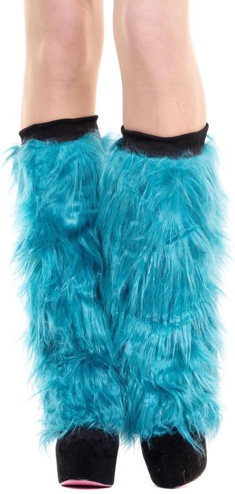 Roma Costumes Hellblaue Legwarmer Fellstulpen für Fasching Halloween