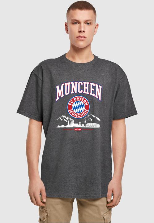 Actual product image FC Bayern München FC Bayern Skyline for grey Heavy Oversize Tee - 115313 (L)